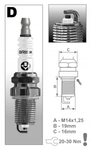 Brisk Zapalovací svíčka (DR17YC) (77-303-1)